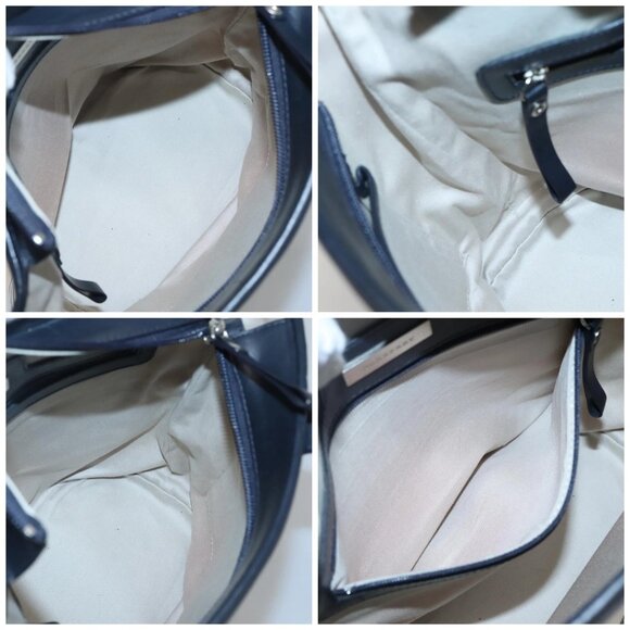 BURBERRY Hand Bag Canvas Beige Silver Auth - Picture 14 of 15